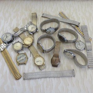 Batch of Vintage Watches Maybe Treasure Maybe Not ~ ALL $75!